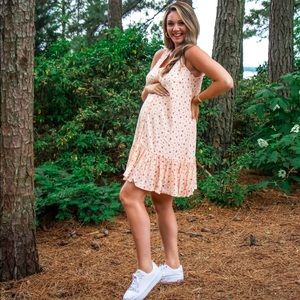 Sleeveless Crepe Maternity Dress